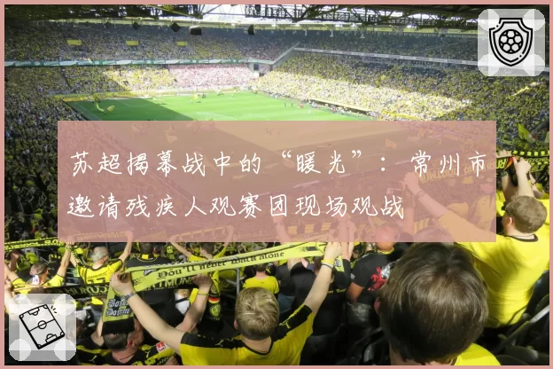 苏超揭幕战中的“暖光”：常州市邀请残疾人观赛团现场观战